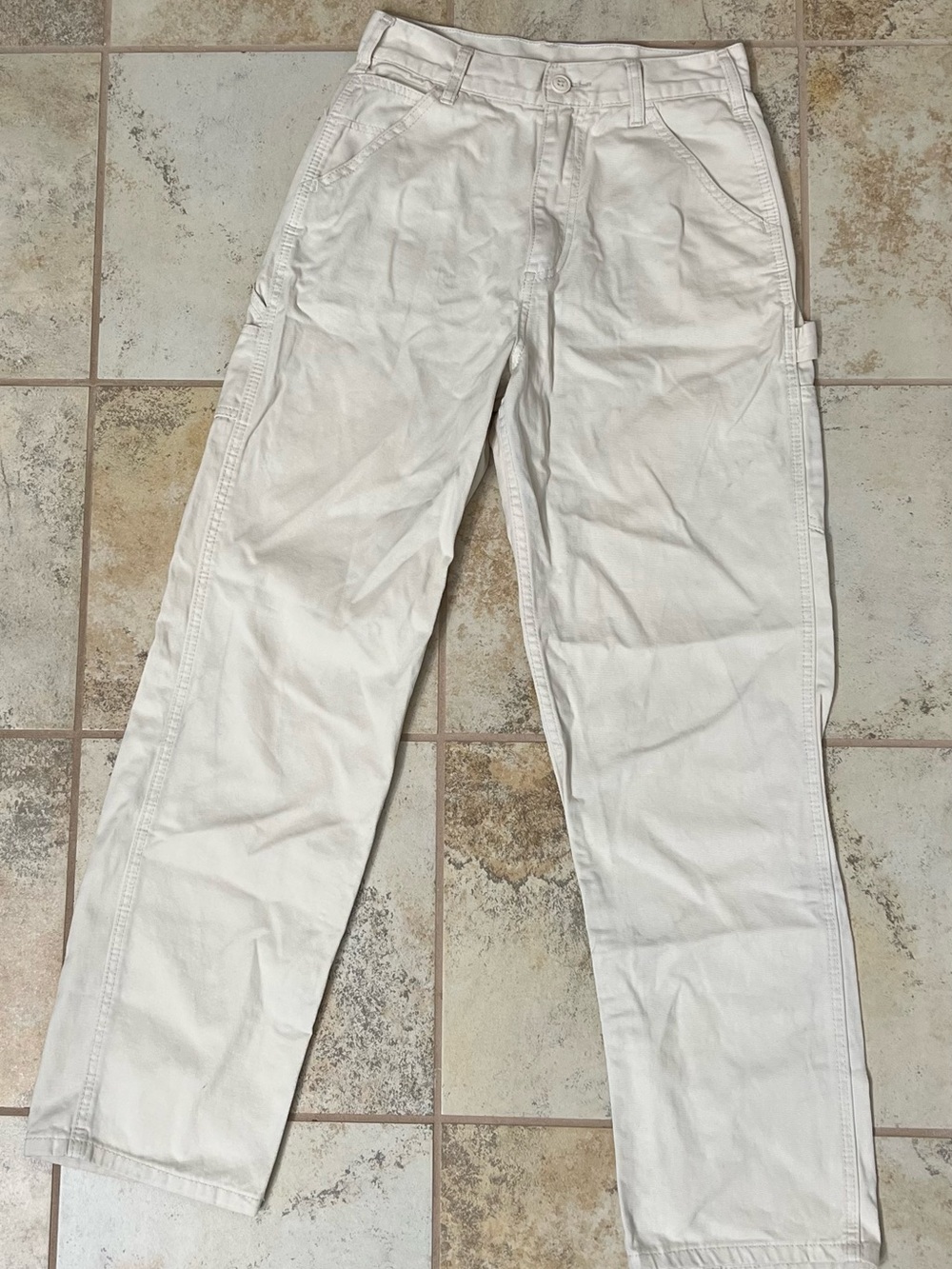 PacSun Women's Off-White Straight-Leg Utility Trousers